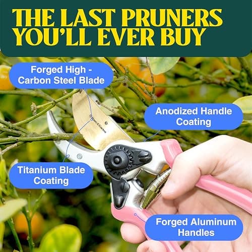 Haus & Garten ClassicPRO 8.5" Premium Titanium Bypass Garden Shears - Use as Pruners, Pruning Shears for Gardening, Hand Pruners, Handheld Garden Clippers, Scissors for Women thumbnail 3