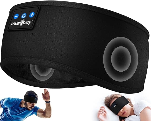 MUSICOZY Sleep Headphones Bluetooth 5.4 Headband, Sports Wireless Earphones Sweat Resistant Earbuds Sleeping Headphone with Ultra-Thin HD Stereo Speaker for Workout Running Cool Gadgets Unique Gifts - Image 1