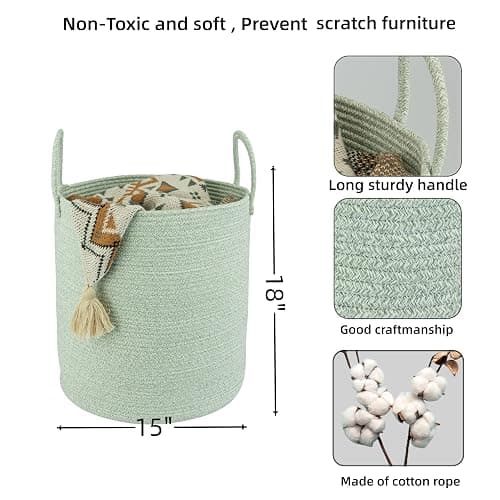 green laundry hamper  thumbnail 3