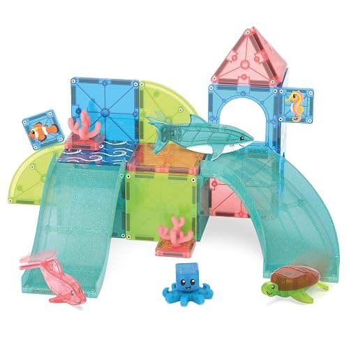 MAGNA-TILES Coral Reef 25-Piece Magnetic Construction Set, The Original Magnetic Building Brand thumbnail 5