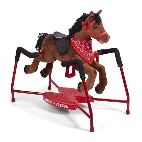 Radio Flyer Chestnut Plush Interactive Riding Horse Kids Ride On Toy, Toddler Ride On Toy For Ages 2-6 Years - Image 1