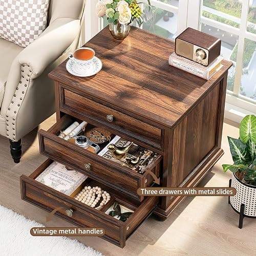 Joaxswe Farmhouse Dresser and Nightstand Set - 3 Piece, 54" Wide Dresser and 24" Nightstands for Bedroom, Living Room, Hallway thumbnail 7
