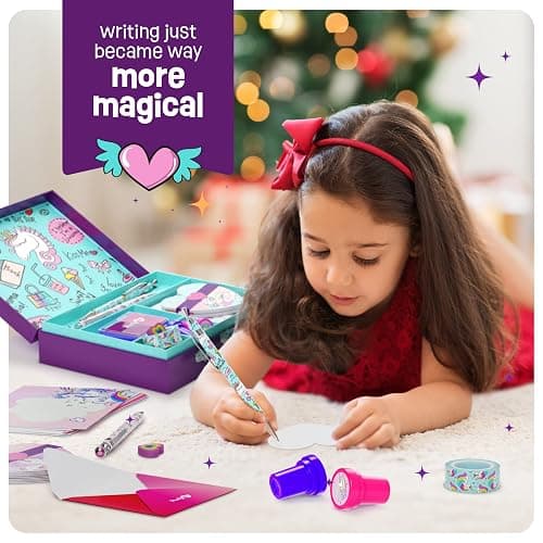 Pretty Me Unicorn Stationery Set for Kids - Birthday Gifts for Girls Ages 6, 7, 8, 9, 10 to 12 Year Old Age - Stationary Letter Writing Art Kit - Best Girl Birthday Gift - Preteen Craft Toys, Presents thumbnail 5