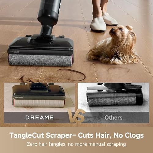 DREAME H12 Pro Gen2 Vacuum Mop, 0 Tangle Wet Dry Vacuum Cleaner, Cordless Vacuum Mop All-in-One for Hard Floors, 180° Lie-Flat Floor Cleaner Machine with 194°F Hot Self-Cleaning, 50Mins Runtime thumbnail 6