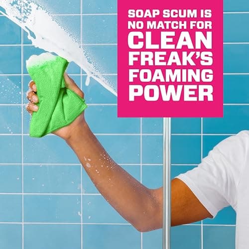 Mr. Clean Clean Freak Foaming Bathroom Surface Cleaner Multi-Surface Spray Starter Kit and Refill Bundle, Grapefruit Scent, 64 fl oz thumbnail 3