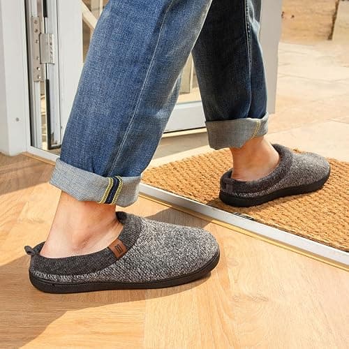 MERRIMAC Men's Slip-on Slippers Comfy Memory Foam Non-slip Indoor House Shoes thumbnail 3