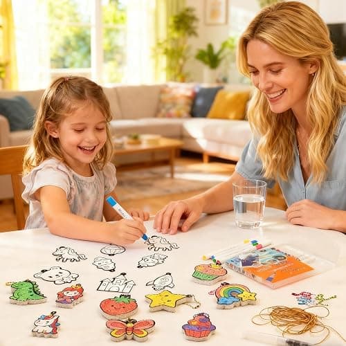 SJHSJH Aqua Puffs 3D Art Kit for Kids, Mess-Free Paint by Number Crafts with Princesses & Unicorns, DIY Color & Inflate Activity Set, Creative Travel Toy & Gift for Girls & Boys Ages 4-10 thumbnail 3