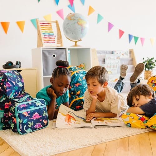 Wildkin Kids Insulated Lunch Box, Keeps Food Hot or Cold, BPA-Free with Mesh Pockets & Easy-Clean Lining – Ideal for School, Travel & Daycare – Dino Pals thumbnail 6