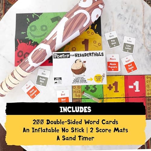 Exploding Kittens Poetry for Neanderthals 2+ Players - Ages 7+ - 15 Minutes to Play - Competitive Word Guessing Game - Party Game, Family Game Night, Kid and Adult Card Game thumbnail 2