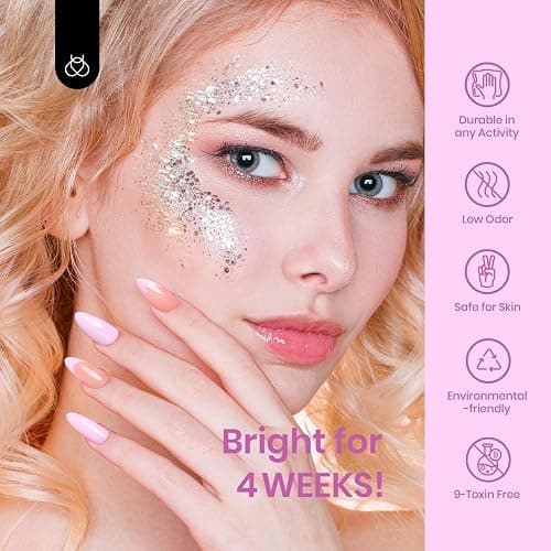 Beetles Pink Gel Polish - Fairy Tale 15ML/0.51Fl Oz, Pastel Light Pink Gel Nail Polish, Soak Off UV LED Lamp Nail Art, Long-Lasting Manicure Salon DIY Home Bright Summer Nails thumbnail 6