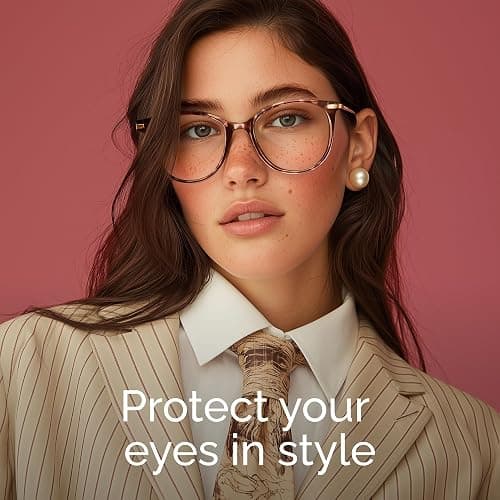 Gaoye Blue Light Blocking Glasses - Trending Round TR90 Frames, Metal Arms, UV400 Protection - Matching Soft Case thumbnail 6