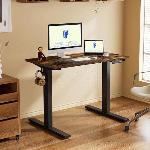 FLEXISPOT One-Piece Standing Desk 48"x24"  Rustic Brown thumbnail 3