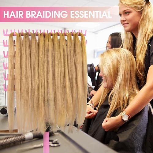 Klvied Braiding Hair Rack Standing 144 Pegs, Heavy Duty Hair Racks for Braiders Standing, Hair Divider Rack for Braiding Hair Separator, Braiding Rack with Carrying Bag and Hair Braiding Tools, Pink - Pink thumbnail 8