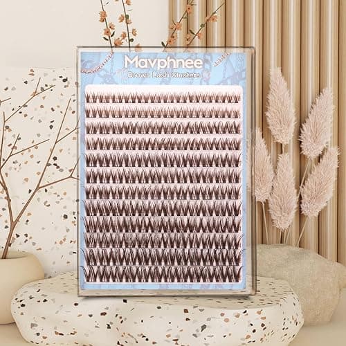 Flaunt Lash Clusters Brown Eyelash Clusters Fluffy Cluster Lashes Ultra-Dense Lash Clusters Eyelashes Extension Waterproof Individual Lashes Dark Brown Wispy CC-Curly Lash Extensions (144Pcs, 8-16MM) thumbnail 9