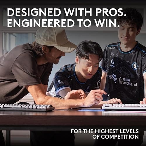 Logitech G PRO X 60 Lightspeed Wireless Gaming Keyboard, Ultra Compact TKL 60% Mechanical Keyboard for Windows PC, LIGHTSYNC RGB, Dual-Shot PBT Keycaps, GX Optical Linear Switches - White thumbnail 2