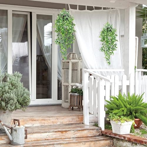 Whonline 3 Pack Artificial Hanging Plants Fake Plants with Pots for House Bedroom Wall Garden Decor thumbnail 7
