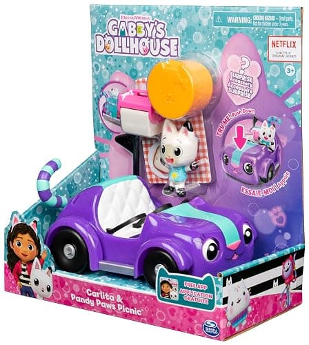 Gabby's Dollhouse, Carlita's Car with Pandi Panda Character and Accessories, Toys for Ages 3+ thumbnail 9