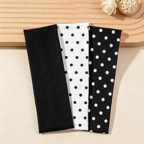 Ayesha Polka Dot Headbands for Women Trendy Head Bands for Women's Hair | Stretchy Comfortable Fit | Non Slip - Stylish Head Bands | Fashion Hair Accessories- Ideal Gifts for Women thumbnail 6