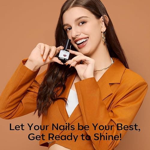 Modelones 32 PCS Gel Nail Polish Kit, 28 Colors Nude Brown Gel Polish with Glitter & Glossy & Matte Top Coat, 4 WEEKS+ Long-Lasting, Perfect for DIY Salon Home thumbnail 4
