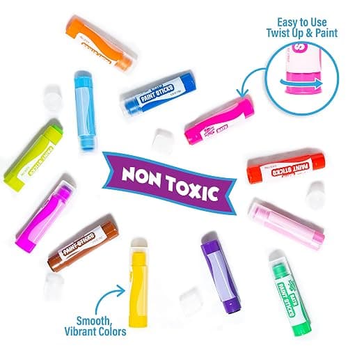 Tub Works® Bath Paint Sticks™ Bath Toy, 12 Count | Nontoxic, Washable Bathtub Paint for Kids & Toddlers | Twistable Sticks Draw Smoothly on Tub Walls | Smooth, Vibrant Alternative to Bath Crayons thumbnail 5