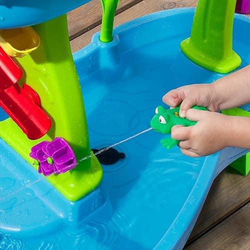 Step2 Rain Showers Splash Pond Water Table, Kids Water and Sand Activity Sensory Playset, Summer Outdoor Toys, 13 Piece Water Toy Accessories, For Toddlers 1.5+ Years Old, Blue & Green thumbnail 8