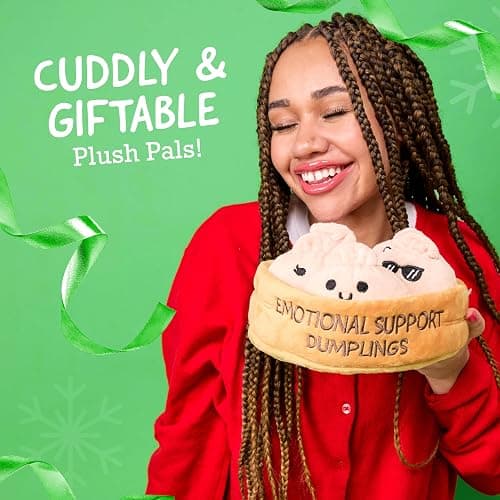 WHAT DO YOU MEME? Emotional Support Dumplings by Relatable, Cuddly Plush Toys and Stuffed Animals, Includes 5 Plushies with Basket, Cozy Idea for Loved Ones thumbnail 2