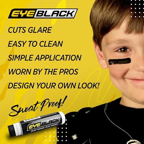 EyeBlack BattlePaint – Bright Colored Under Eye Black Grease for Pro Athletes and Super Fans – Baseball, Softball, Football – 2 Sticks thumbnail 2