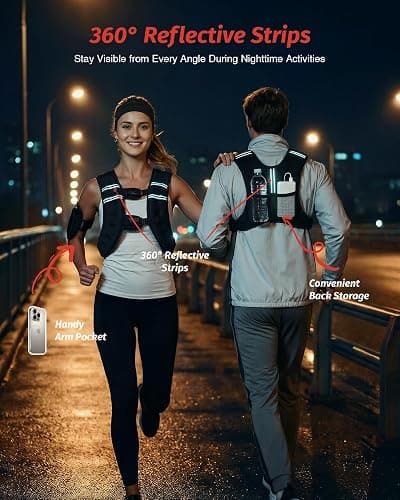 ZELUS Weighted Vest, 6lb/8lb/12lb/16lb/20lb/25lb/30lb Weight Vest with Reflective Stripe for Workout, Strength Training, Running, Fitness, Muscle Building, Weight Loss, Weightlifting thumbnail 7