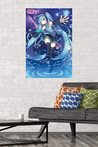 Hatsune Miku - Stars Wall Poster, 34L" x 22.4W", Unframed Version thumbnail 2