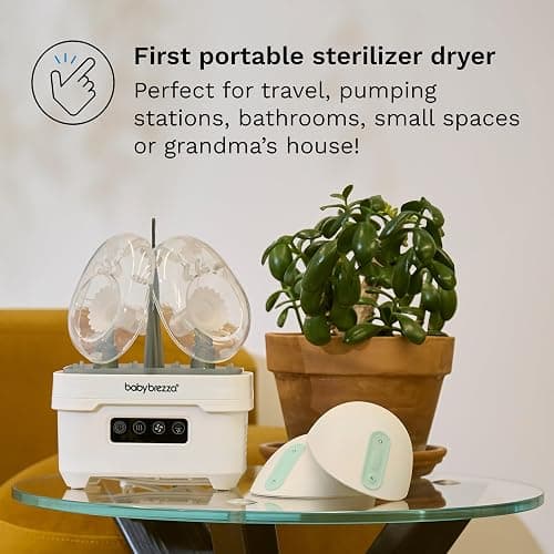 Baby Brezza Portable Baby Bottle Sterilizer Dryer for Travel - Compact Mini Sterilizer Fits Bottles, Pump Parts and Accessories thumbnail 5