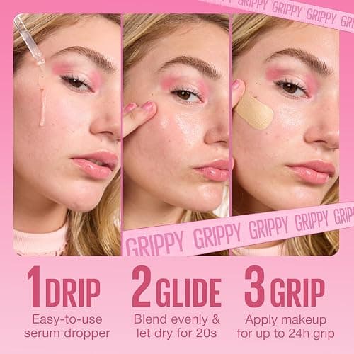Maybelline Grippy Serum Primer, Hydrating Makeup Primer with 2% Niacinamide For Up To 24HR Make Up Wear, Clear, 1 Count thumbnail 4