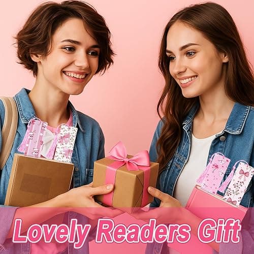 24Set Cute Bookmarks for Reading Women Funny Aesthetic Bookmarks Pretty Pink Bow Book Marks Bulk DIY Bookmark Bookish Page Markers Making Kit Coquette Reading Accessories Stuff Gifts for Girls thumbnail 4