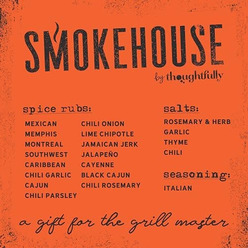 Grilling Spice Set Gift, 20 Mini BBQ Rubs & Seasonings Variety Pack, Grill Seasoning Sampler for BBQ, Smoker, Steak, Chicken Burgers, Smokehouse by Thoughtfully - Gift Set for Men, Dad, Father's Day thumbnail 6