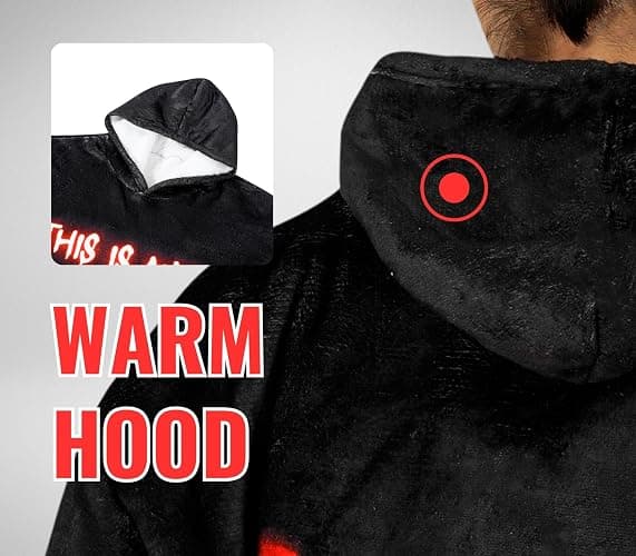 Huglanket Horror Movie Gifts for Horror Movie Lovers, Wearable Blanket Hoodies for Adults, Oversized Flannel Hooded Blankets, One Size Fits All thumbnail 5