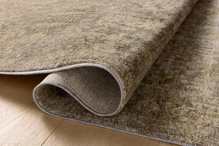 Loloi Magnolia Home by Joanna Gaines Junie Collection JUE-02 Moss/Natural 6'-7" x 9'-10", .38" Pile Height, Area Rug thumbnail 6