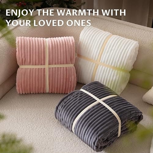 Reaks Heated Throw Blanket, 5 Heat Levels, 3 Hours Auto-Off, 50"x60", White | ETL & FCC Certified, OEKO-TEX Flannel & Sherpa, Machine Washable, Cozy & Soft, for Couch Bed Office Lap thumbnail 7