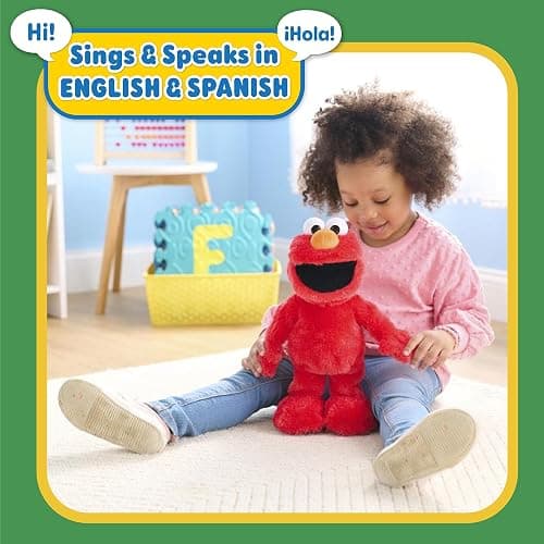Sesame Street Elmo Slide Singing and Dancing 14-inch Plush, Pretend Play, Interactive Toy, Kids Toys for Ages 2 Up by Just Play - Large thumbnail 2