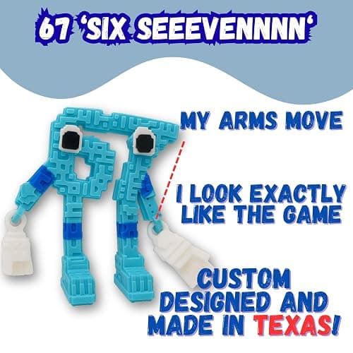 Monkey Stix 2 Pack Italian Brainrot 6-7 Strawberry Elephant 67 Meme Articulated Desk Figurines Funny Six Seven Internet Meme, Novelty Gift for Christmas Holidays Birthday Party Favors thumbnail 2