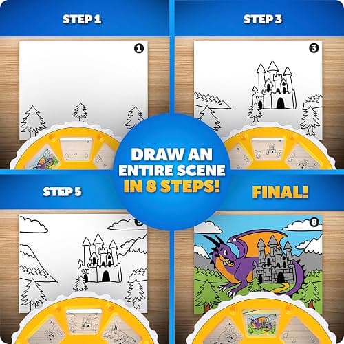 Blue Marble Learn to Draw Projector - Kids Image Projector for Tracing with 9 Colorful Markers & 4 Image Discs with 25 Animals, Dinos & Creatures to Draw, Patent-Pending Drawing Projector for Kids thumbnail 3