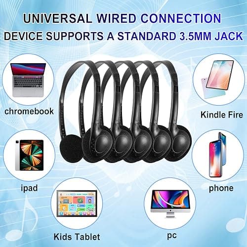 CN-Outlet Wholesale Kids Headphones in Bulk 25 Pack for School Classroom Students Children and Adults - Black thumbnail 2
