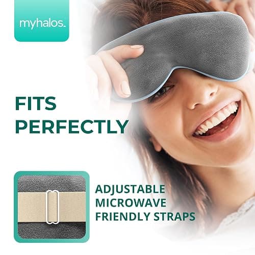 MyHalos® Heated Eye Mask for Dry Eyes - Steam Warm Compress for Eyes - Remove Styes, Chalazion Therapy Warming and Heating Pad Hot Compress - Moist Heat Mask for Blepharitis & MGD - FSA|HSA Eligible thumbnail 5