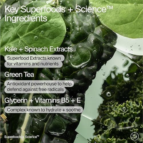 Youth To The People Superfood Facial Cleanser - Kale + Green Tea Daily Face Wash, Gentle Makeup Remover, with Soothing Antioxidants for Glowing Skin, pH Balance, Clean Pores, Sulfate-free, Refillable thumbnail 4