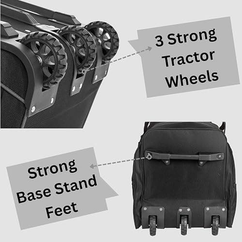 DK Luggage XL 34" Extra Large Wheeled Holdall Suitcase Sports or Travel Bag Trolley Luggage with 3 Wheel Black thumbnail 5