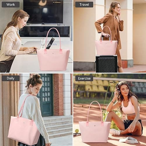 KALIDI Tote Bag for Women Nylon Top-Handle Purse,Shoulder Hobo handBag with Zipper Leisure Foldable Weekend thumbnail 7