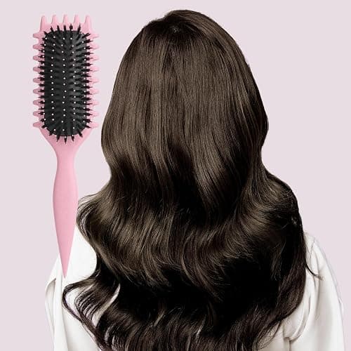 Digilams Curly Hair Brush | Curl Defining Brush, Detangle & Boar Bristle Hair Brush | Bounce Curl Brush, Define Curls Brush | Perfect Hairbrushes for Women and Girls (Pink) thumbnail 4
