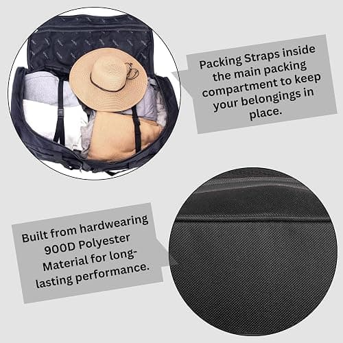 DK Luggage XL 34" Extra Large Wheeled Holdall Suitcase Sports or Travel Bag Trolley Luggage with 3 Wheel Black thumbnail 6