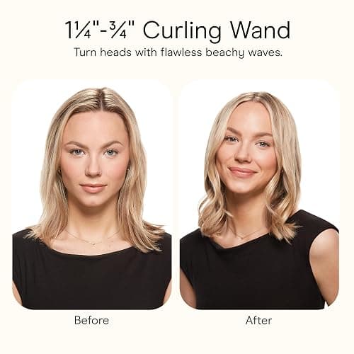 Conair Double Ceramic Tapered Curling Wand, Hair Wand Tapers 1¼ Inch to ¾ Inch to Produce Beachy Waves, 30 Heat Settings, For All Hair Types and Textures, White thumbnail 9