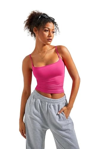 SUUKSESS Women Double Line Square Neck Tank Top Summer Y2K Going Out Basic Cami Shirt - Image 1