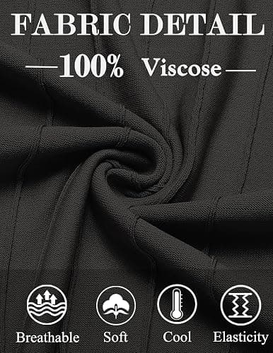 COOFANDY Men's T- Shirts Short Sleeve Knit Sweater Shirt Casual Crewneck Ribbed Pullover Tees thumbnail 5