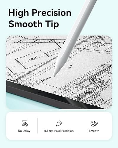Metapen Pencil Air8 for Apple iPad 2018-2025, 10 Min Faster Charge, Palm Rejection Stylus Pen for iPad a16/11/10/9/8/7/6th Gen, Pro 12.9/11/13-inch M4, Air 3/4/5/M2/M3, Mini 5/6th thumbnail 4